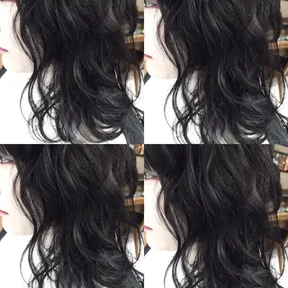 ミディアム セミロング ロング カラー 🪐脱白髪染め 🪐松尾菜々美のヘアスタイル