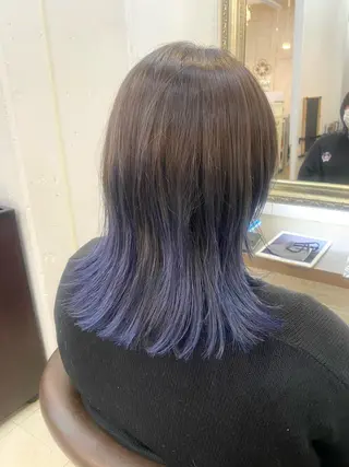 ミディアム カラー パーマ ヘアアレンジ kame|レイヤー / 似合わせ顔周りのヘアスタイル