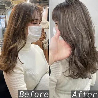 セミロング カラー 北間 寛哉のヘアスタイル