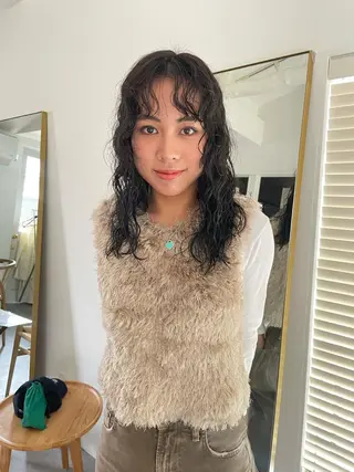 ミディアム 藤井 紀香のヘアスタイル