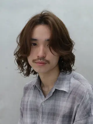 ミディアム パーマ メンズ 韓国風シャドウパーマ /特化廣田歩のヘアスタイル
