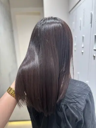 セミロング ふくおか ななのヘアスタイル