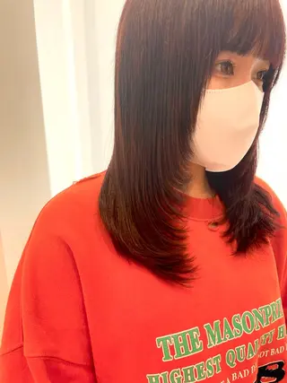 ミディアム カラー DECORA SORAN【本川越】所属・韓国/顔周り/ボブ/ ショート/大川陽太のヘアスタイル