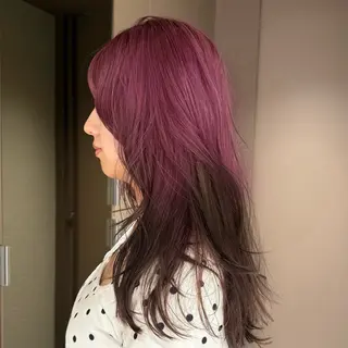 セミロング カラー maison mile所属・Akari暖色カラー /レイヤーカットのヘアスタイル