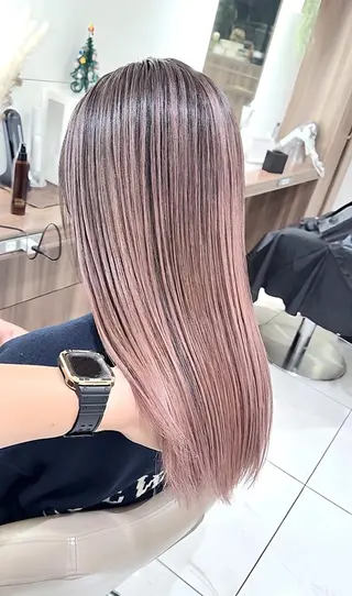 ロング カラー ＡＳＨ大宮/ブリーチ 髪質改善/カラーのヘアスタイル