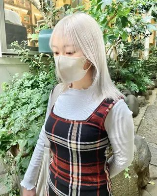セミロング カラー ハイトーン/デザイン hirokiのヘアスタイル