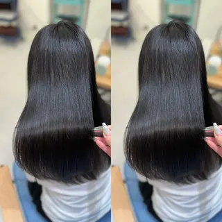 ロング カラー 髪質改善🩵縮毛矯正 代々木/木下のヘアスタイル