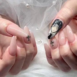 ネイル 痛ネイル 長さ出し/パラジェルのネイルデザイン