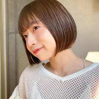 ショート カラー 暖色/艶髪/ボブ/ ショート/Ayaのヘアスタイル