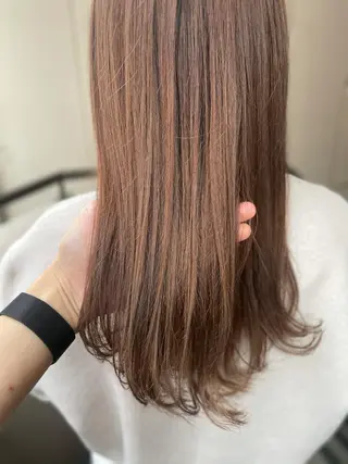 ミディアム カラー パーマ ヘアアレンジ メンズ キッズ ネイル マツエク・マツパ 切りっぱなしヘアボブ ミディアムヘアRYOのヘアスタイル