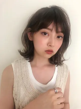 ミディアム カラー ヘアアレンジ 🌿理想を叶える🌿 似合わせ🌟RISAのヘアスタイル