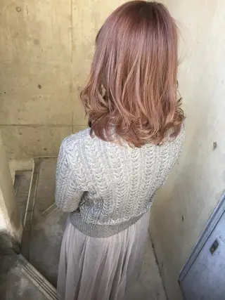 ミディアム カラー パーマ ヘアアレンジ 成松 勇治のヘアスタイル