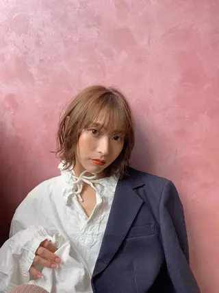 ミディアム ボブ/縮毛矯正 🌟梅田盛一🌟のヘアスタイル