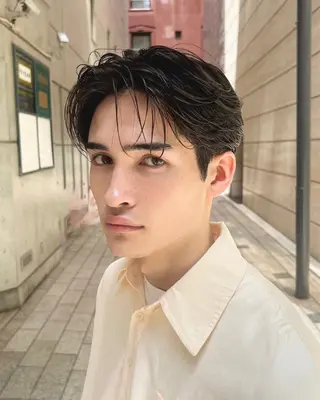 ショート パーマ メンズ メンズカット曲がる 縮毛矯正佐々木タクマのヘアスタイル