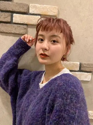 ミディアム カラー 吉田 夢のヘアスタイル