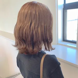 ミディアム カラー 清水 亮太／赤み消しカラーのヘアスタイル