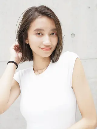 ミディアム カラー パーマ "オトナ髪”/ LAKA TOCCAのヘアスタイル