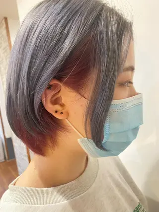 ショート カラー ami🍑艶カラー/ 髪質改善/透明感のヘアスタイル