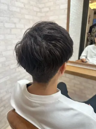 ショート カラー メンズ 髪質改善/ブラック ヘア/リンのヘアスタイル