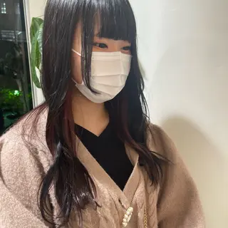 ミディアム カラー 由比藤理子 ブリーチカラー🌈のヘアスタイル