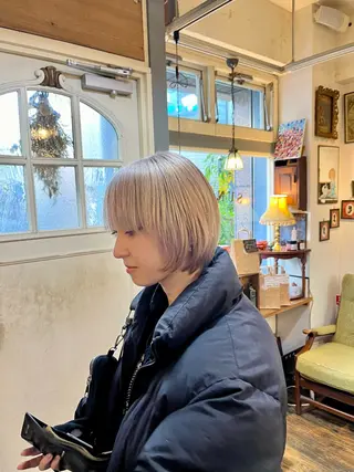 ショート カラー トレンドパーマ☝️ 🌱ショート/緒方椋のヘアスタイル