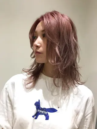 セミロング カラー KEN KENのヘアスタイル