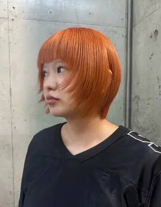 ショート ココロ♩ハイトーン/ 暖色  大名のヘアスタイル