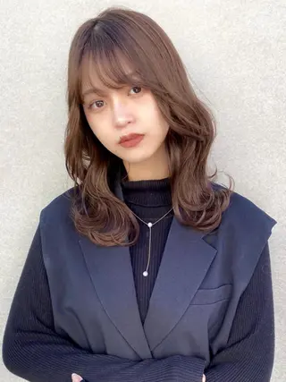 セミロング 銀座　髪質改善 栗原諒のヘアスタイル
