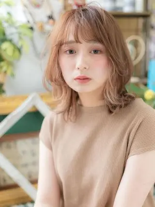 ミディアム カラー 出川 宙☘️のヘアスタイル