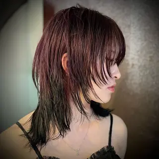 ショート ハッシュ・ウルフ🐺 小顔レイヤー松山直史のヘアスタイル