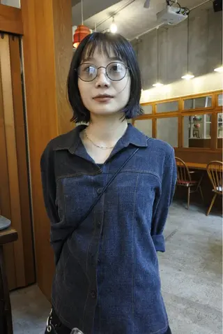 ミディアム カラー ショートカットパー マ🫧kotoneのヘアスタイル