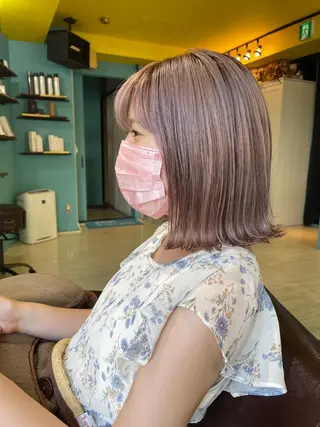 ミディアム 末石 智のヘアスタイル