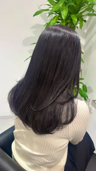 セミロング カラー 🎀透明感× 赤み消し🎀正源のヘアスタイル