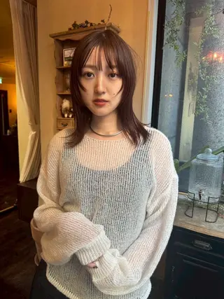 ミディアム 笠井 彩花のヘアスタイル