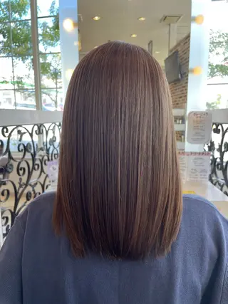 セミロング 東恩納 誠のヘアスタイル