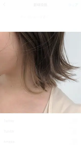 ショート カラー カトウ ユウカのヘアスタイル