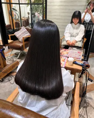 ロング カラー パーマ ヒナ/酸性ストレート ・艶カラー🌿のヘアスタイル