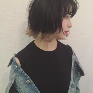 ミディアム カラー 池田 真由美のヘアスタイル