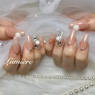 ネイル Lumière｜ ロング｜ワンホンのネイルデザイン