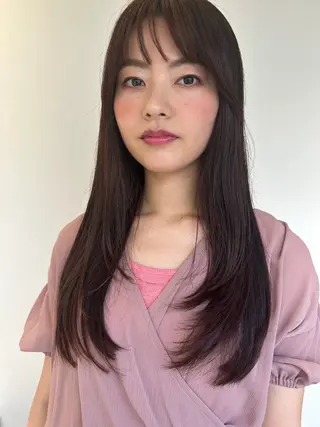 ロング カラー パーマ 似合わせ✨透明感🫧 佐藤優斗のヘアスタイル