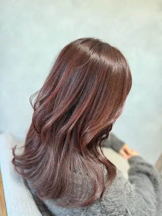 セミロング カラー ヘアアレンジ 美容室Plaser(プラセル)所属・YUKA .のヘアスタイル