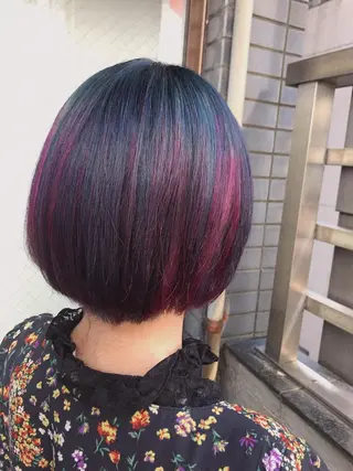 ショート カラー 岩谷/ブリーチ 🪽透明感カラーのヘアスタイル