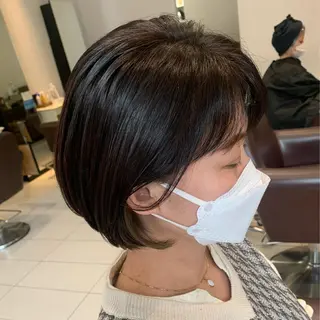 ショート カラー 艶カラー/エクステ/ 藤原リックのヘアスタイル