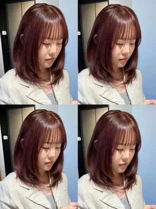 ミディアム カラー fier_umeda 梨花 rifaのヘアスタイル