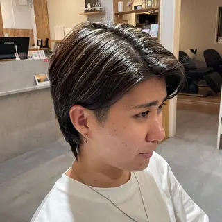 ショート カラー メンズ こいけ みきののヘアスタイル