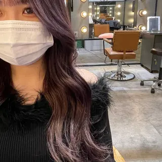 ロング カラー ヘアアレンジ 【日韓風、レイヤー】 🤍ひらい　なつきのヘアスタイル