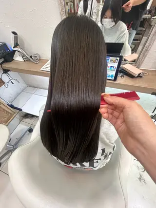 ロング カラー 縮毛矯正/髪質改善/ 艶髪ササキナツミのヘアスタイル