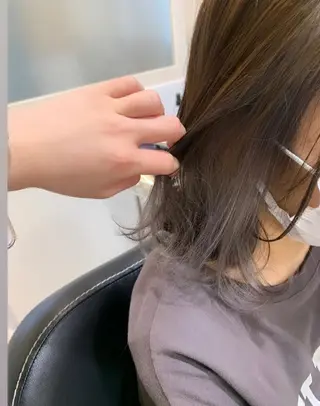 カラー 垢抜け 雰囲気アップ ふにゅう ののかのヘアスタイル