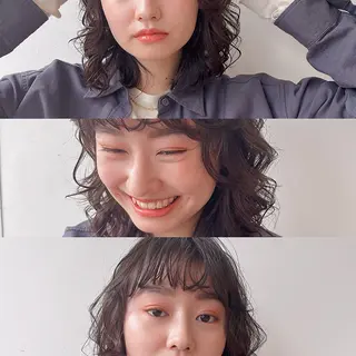 パーマ ボブ/ミディアム 親しみやすさ/さくらのヘアスタイル