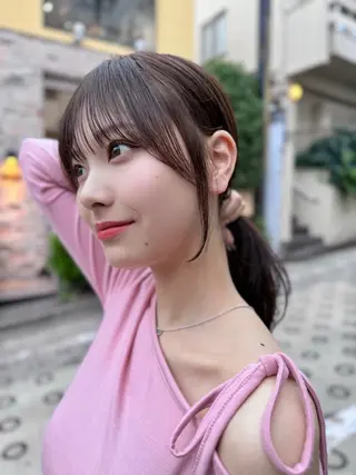 セミロング けんけん cachecacheのヘアスタイル